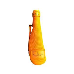 Veuve Clicquot Insulated bottle chiller jacket orange carry handle & zipper NEW